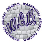 Warehouses Estates Belgium (WEB)のロゴ。